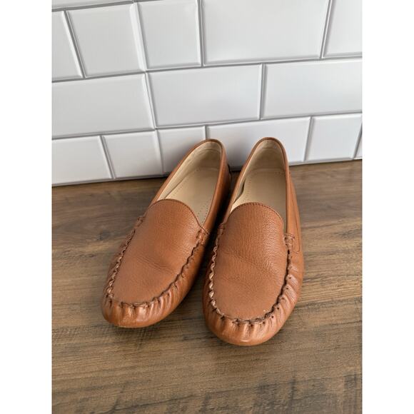 COLE HAAN Evelyn Driver Loafer Women's Size US 10 Pecan Leather - Picture 1 of 7